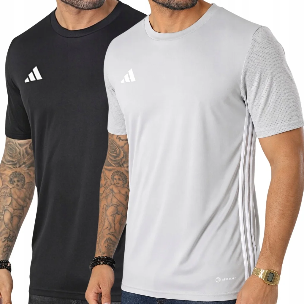 Adidas Zestaw Męski Komplet Koszulka Szara + Czarna T-shirt r. XXL