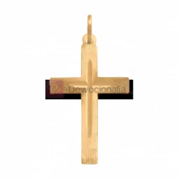 Diamentowany krzyżyk złoty próba 585 - Biżuteria religijna - miniaturka - grafika 1
