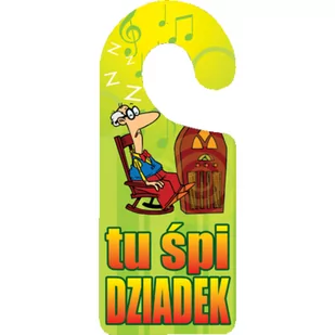 Oznaczenie "Tu śpi dziadek" 8 x 19 zawieszka - Numery na dom - miniaturka - grafika 1