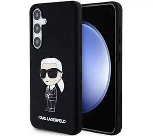 Karl Lagerfeld KLHCS24SSNIKBCK S24 S921 hardcase czarny/black Silicone Ikonik - Etui i futerały do telefonów - miniaturka - grafika 1