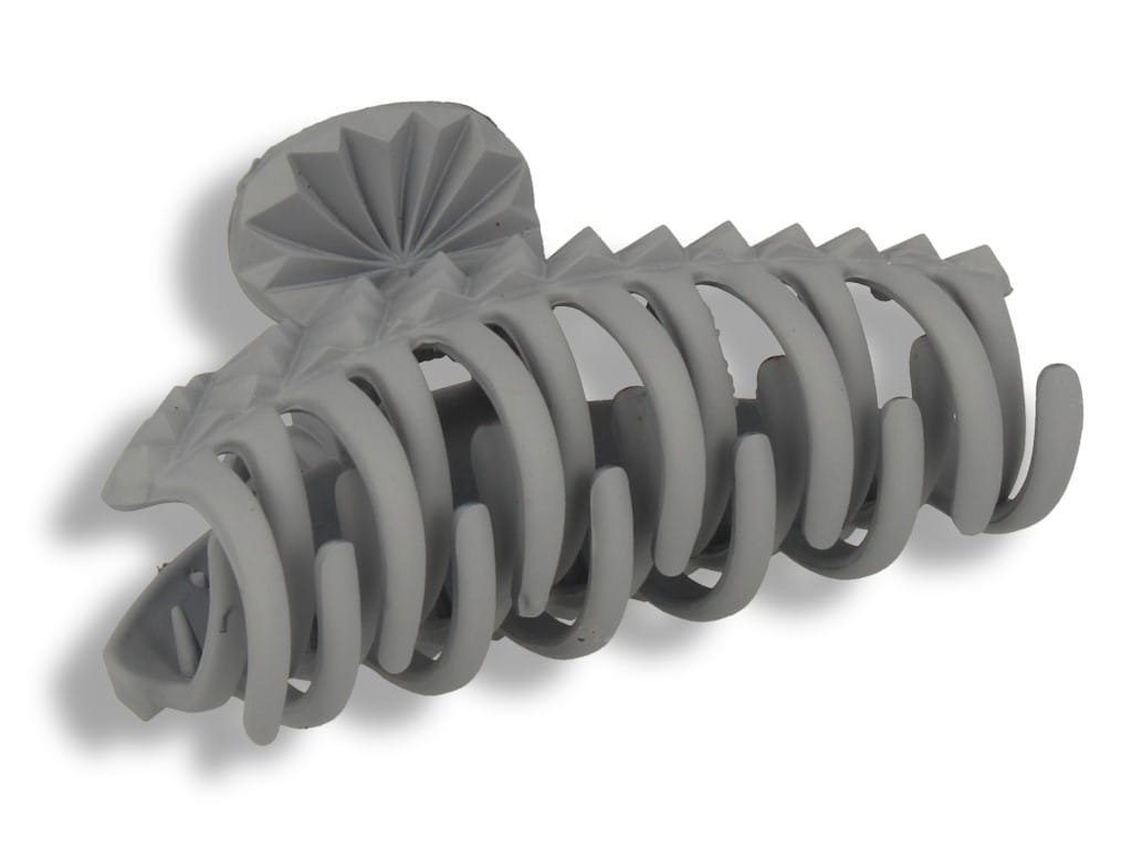 Klamra spinka do włosów pikowana szara