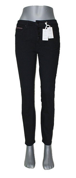 Tommy Hilfiger Como WW0WW25704 jeansy wyszczupl. czarne rurki oryg. W27/L30
