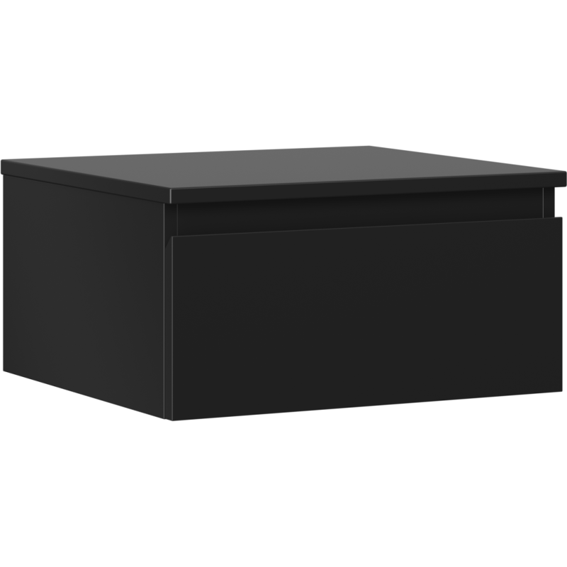 Mexen Orio szafka łazienkowa podumywalkowa 50 cm z blatem, 1 szuflada, czarna mat - 91A10-05023-1-BFC71
