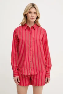 Silvian Heach koszula bawełniana TANDAM damska kolor różowy relaxed z kołnierzykiem klasycznym GPP25446CA - Koszule damskie - miniaturka - grafika 1