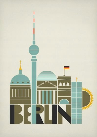 PUZZLE BERLIN Vintage Retro ART + IMIĘ Pudełko 120 el.