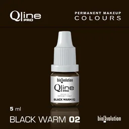 Pigment do makijażu permanentnego do kresek Bioevolution Black Warm 02 Qline Pro 5ml - Pozostałe akcesoria kosmetyczne - miniaturka - grafika 1