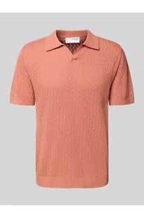 Koszulka polo o kroju regular fit z efektem szydełkowym model LINO - Selected Homme - Koszulki męskie - miniaturka - grafika 1