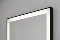 Lustra - Lustro łazienkowe led barwa neutralna prostokątne 75x120 cm Dubiel Vitrum Logan mat A.LOGAN BLACK 75X120 - miniaturka - grafika 1