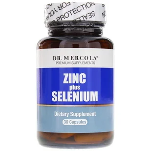 DR MERCOLA Zinc plus Selenium - 30 kapsułek - Witaminy i minerały - miniaturka - grafika 2