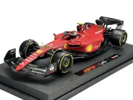 Samochody i pojazdy dla dzieci - BBURAGO 2022 FERRARI RACING F1-75 #55 CARLOS SAINZ 1:18 16811 - miniaturka - grafika 1
