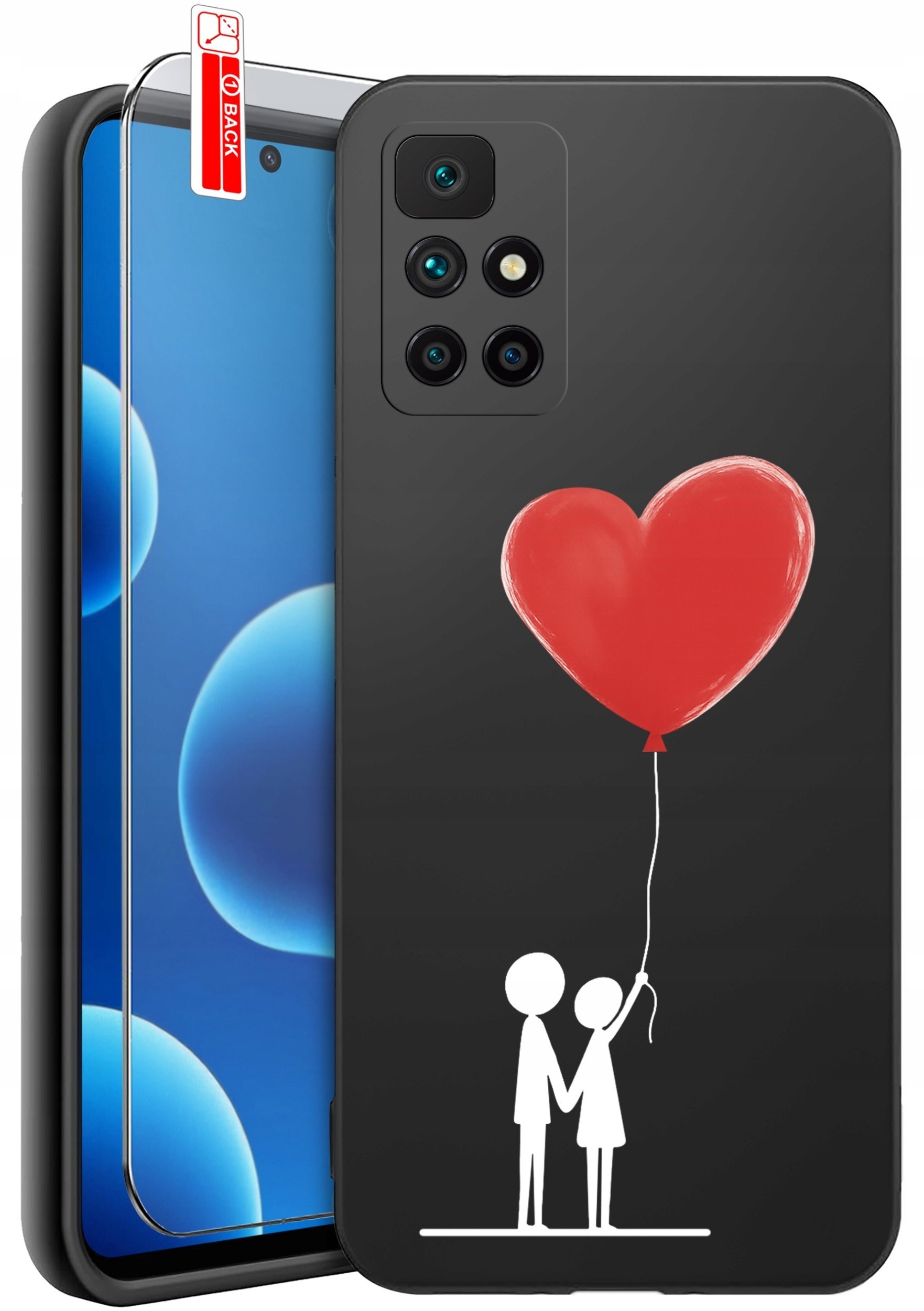 krainaGSM Etui Do Xiaomi Redmi 10 Wzory Silikonowe Matt Case + Szkło 9H