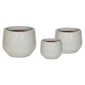 Donice - Donica mrozoodporna Portly Cld Dimple Beige S3 32 x 25,5 cm beżowy - miniaturka - grafika 1