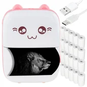 Drukarki - Mini Drukarka Termiczna DRUKUŚ ORYGINALNY Do Zdjęć Przenośna + 21 ROLEK - miniaturka - grafika 1