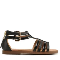 Buty dla dziewczynek - Sandały Geox J Sandal Karly Girl J7235D05402C9999 S Czarny - miniaturka - grafika 1