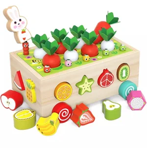 DREWNIANY SORTER DLA DZIECI ROBACZKI MARCHEWKI MAGNETYCZNE - Zabawki sensoryczne DREWNIANY SORTER DLA DZIECI ROBACZKI MARCHEWKI MAGNETYCZNE - Zabawki sensoryczne - miniaturka - grafika 1