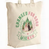 Torby męskie - Torba bawełniana Premium Wicked For Good Oz Elphaba Glinda Dla Fanów - miniaturka - grafika 1