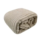 Koce - Koc LEA 150 x 200 cm beżowy - miniaturka - grafika 1