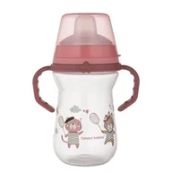 Kubki dla dzieci - Canpol babies Kubek niekapek z silikonowym ustnikiem Bonjour Paris 250ml Pink - miniaturka - grafika 1