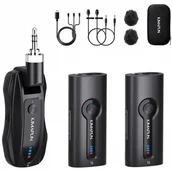 Akcesoria fotograficzne - Kimafun Mikrofon krawatowy bezprzewodowy KM-G70-1 do wystąpień LIVE - miniaturka - grafika 1