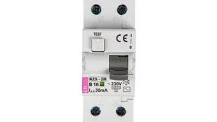 LEGRAND różnicowo - nadprądowy dwubiegunowy 16A char. B typ AC 30mA KZS-2M 002173104 ETI Polam - Bezpieczniki elektryczne - miniaturka - grafika 2