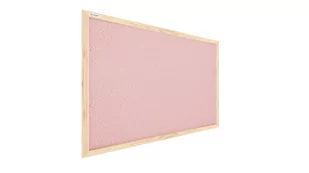 Tablica korkowa pastelowy różowy kolor korka (rama drewniana) 90x60 cm - Tablice i flipcharty - miniaturka - grafika 1