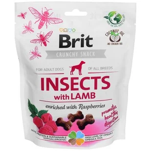 BRIT Brit Care Dog Crunchy Cracker Przysmak Dla Psa Owady, Jagnięcina, Maliny 200 g - Przysmaki dla psów - miniaturka - grafika 1