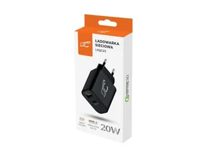 LTC Ładowarka sieciowa QC3.0 PD 3A/QC USB 3A 20W czarna. - Ładowarki do telefonów - miniaturka - grafika 2