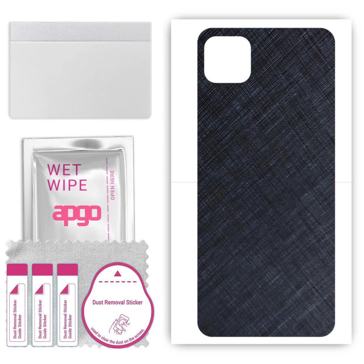 Folia naklejka skórka strukturalna na TYŁ do Samsung Galaxy Buddy - Tytan Niebieski - apgo SKINS