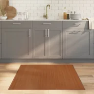 Dywany - Dywan kwadratowy, brązowy, 100x100 cm, bambusowy - miniaturka - grafika 1