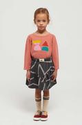 Bluzki dla dziewczynek - Bobo Choses longsleeve bawełniany dziecięcy kolor pomarańczowy - miniaturka - grafika 1