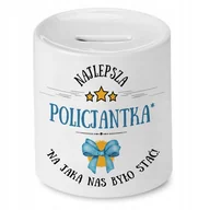 Skarbonki - Skarbonka Dla Policjantki Idealny Imieniny Prezent z Nadrukiem ze Zdjęciem - miniaturka - grafika 1