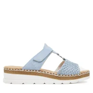 Klapki i japonki damskie - Klapki Rieker V1243-10 Niebieski - miniaturka - grafika 1