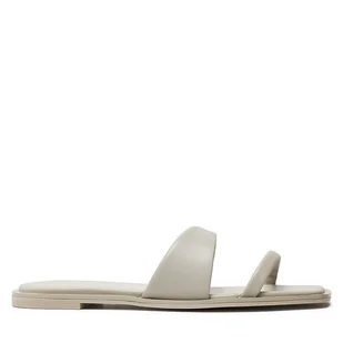 Klapki Calvin Klein Flat Slide Lth HW0HW02071 Beżowy - Klapki i japonki damskie - miniaturka - grafika 1