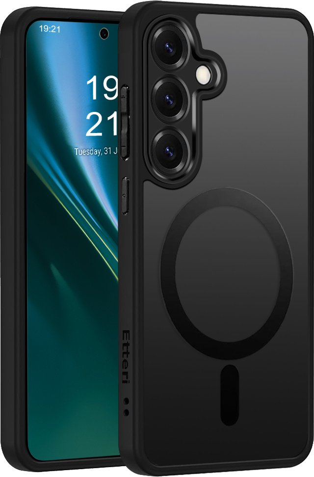 Etteri Matt Mag Cover dla Samsung Galaxy S25 Etui na telefon komórkowy czarny