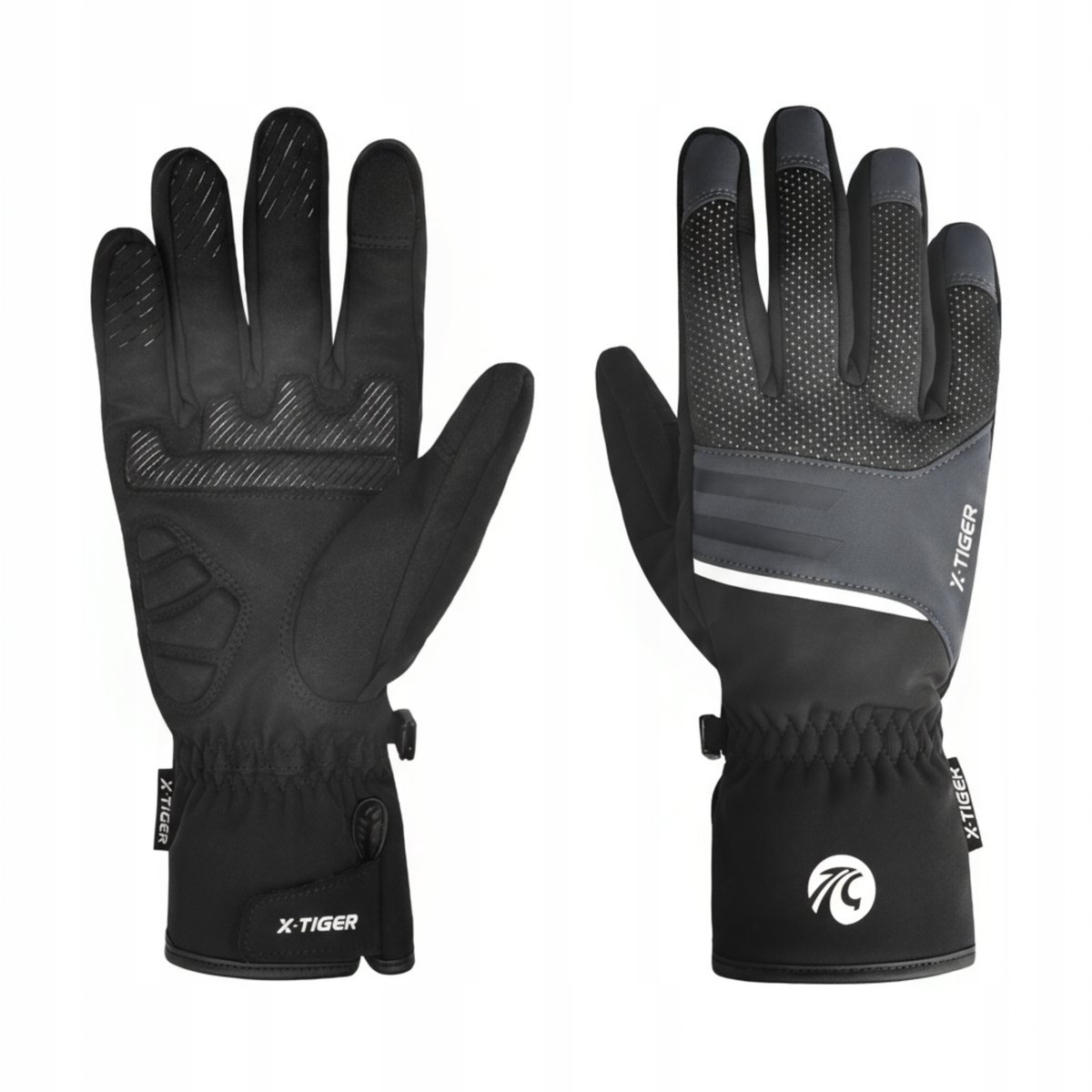 Rękawiczki Rowerowe Zimowe Męskie Żelowe Dotykowe Wodoodporne Żelowe PRO S