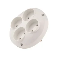 Przedłużacze i rozgałęźniki - Rozgałęźnik 4 gniazda, 4x2P, bez uziemienia, biały, RO-4 - miniaturka - grafika 1