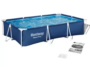 Basen Stelażowy Steel Pro 300x201x66 Prostokątny BESTWAY - Baseny ogrodowe - miniaturka - grafika 1