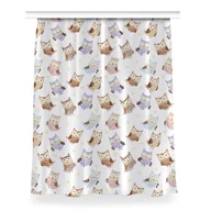 Zasłony - Zasłona z grafiką kolory wzór 150x200 Bajkowe Sowy, Fabricsy - miniaturka - grafika 1