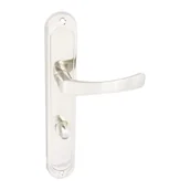 Klamki - Klamka do drzwi wewnętrznych z długim szyldem do wc Nova Nikiel Domino - miniaturka - grafika 1