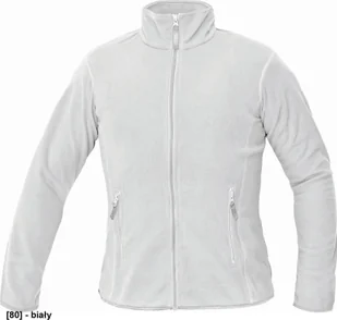 CERVA GOMTI Damski polar z mikropolaru z kołnierzem - 100% poliester, 180g/m2 - biały XL - Bluzy damskie - miniaturka - grafika 1