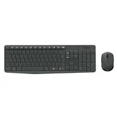 Zestawy myszka + klawiatura - Logitech MK235 klawiatura Dołączona myszka USB AZERTY Belgijski Szary - miniaturka - grafika 1
