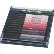 Faber-Castell Pitt Artist Pen B flamastry artystyczne, komplet 12 szt. FC267424 - Kredki, ołówki, pastele i pisaki - miniaturka - grafika 1