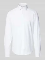 Koszule męskie - Koszula biznesowa o kroju slim fit z wyhaftowanym logo model ‘Bari’ - miniaturka - grafika 1