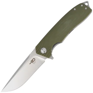 Nóż składany Bestech Lion Army Green G10, Stonewashed / Satin D2 (BG01B) - Noże - miniaturka - grafika 1