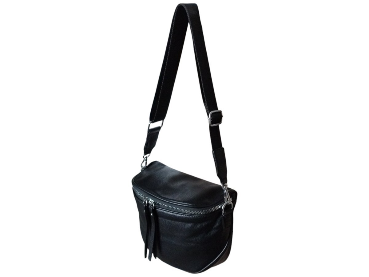 Nerka Damska Na Ramię, Torebka Damska Listonoszka, Mała Saszetka, Czarny