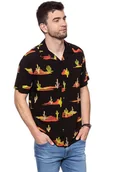 Koszule męskie - Wrangler, Koszula męska, Ss Resort Shirt Black W5907Ti01, rozmiar L - miniaturka - grafika 1
