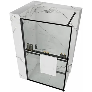 Ściana Boczna Rea Bler Czarny 90 - Ścianki i drzwi prysznicowe Ściana Boczna Rea Bler Czarny 90 - Ścianki i drzwi prysznicowe - miniaturka - grafika 1