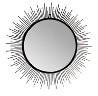 Lustra - Ewax, Lustro okrągłe, czarna rama, 80x1,2 cm - miniaturka - grafika 1