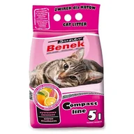 Żwirek dla kotów - Benek Super Compact Zapachowy Cytrusowa Świeżość (różowy) 5L 14927 - miniaturka - grafika 1