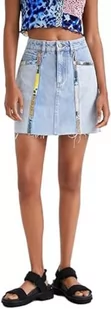 Desigual Damska spódnica, niebieski, XS - Spódnice - miniaturka - grafika 1